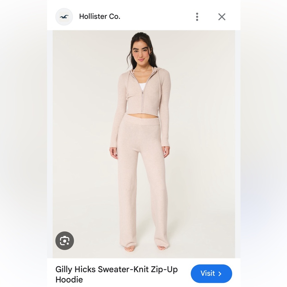 Hollister Gilly Hicks Sweater-Knit Zip-Up Hoodie